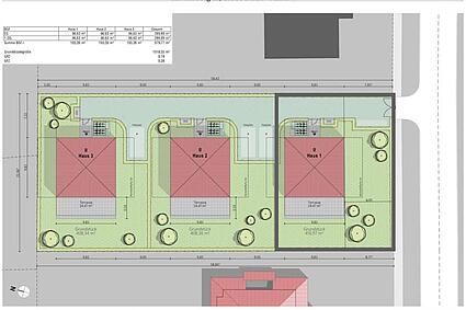 Planung mit möglichem Haus 